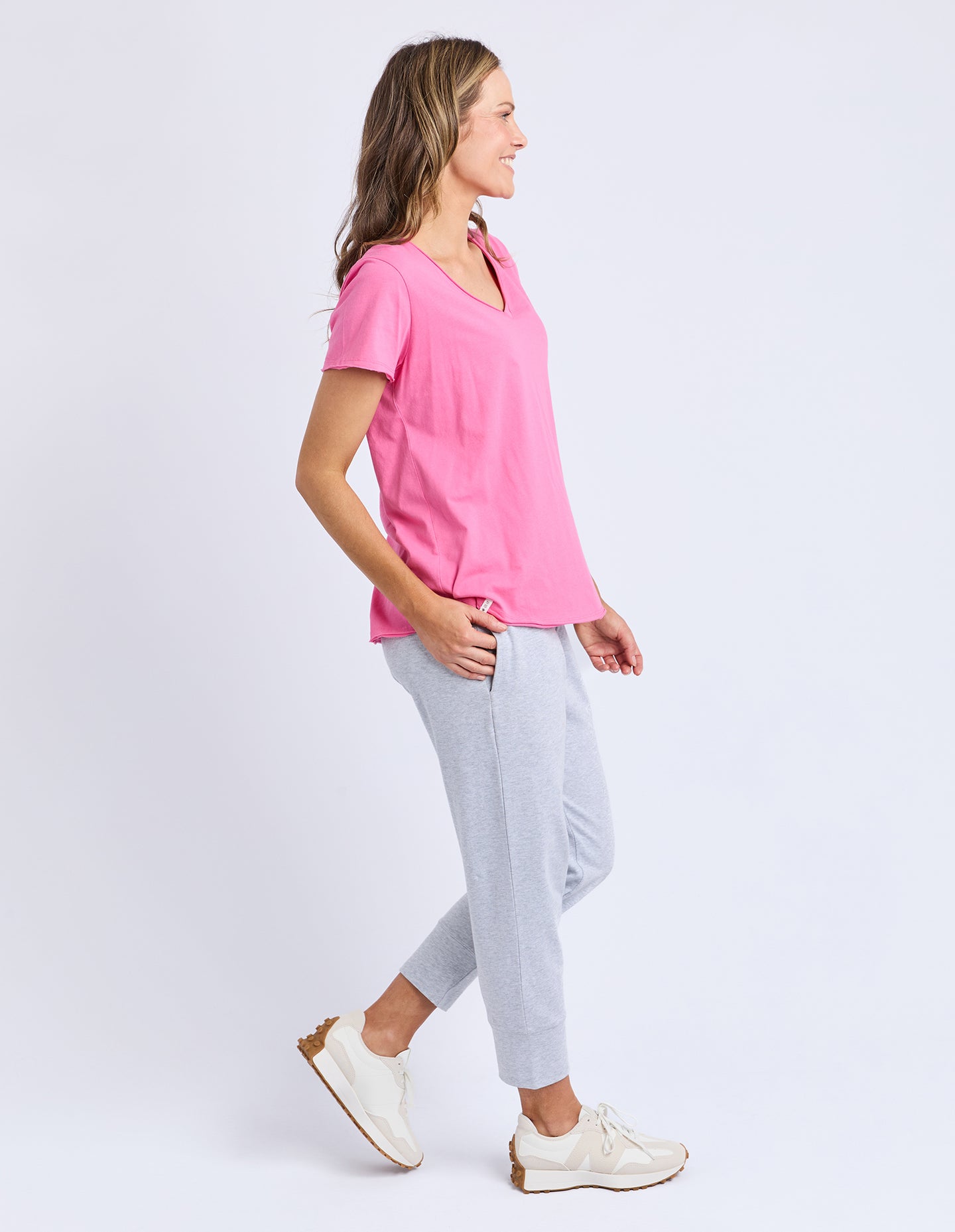 Pima Vee Tee - Aurora Pink