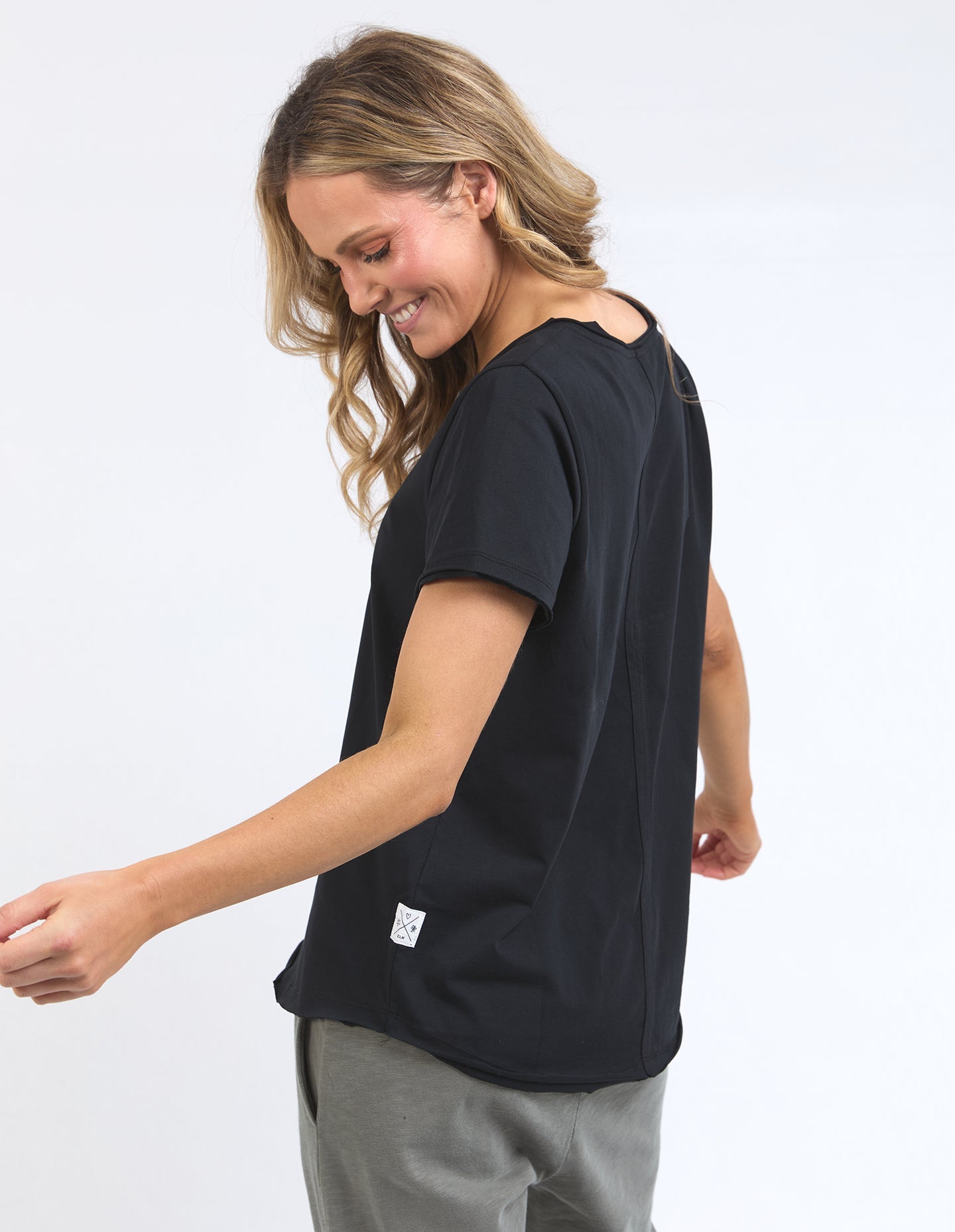 Pima Vee Tee - Black