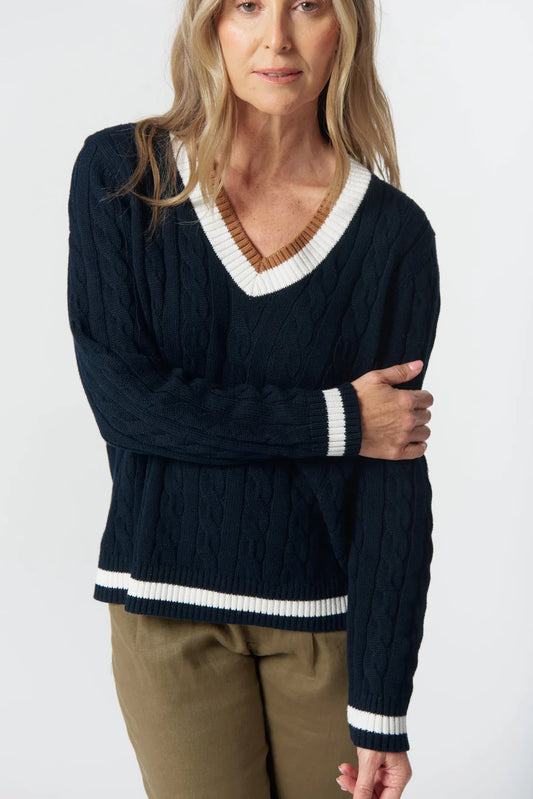 Harvest V Neck Cotton Jumper