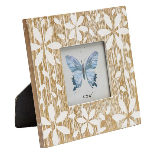 Flower Design Photo Frame 4x4"