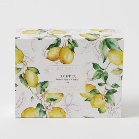 Limetta Scented Soap Gift Set of 2 – French Pear & Vanilla