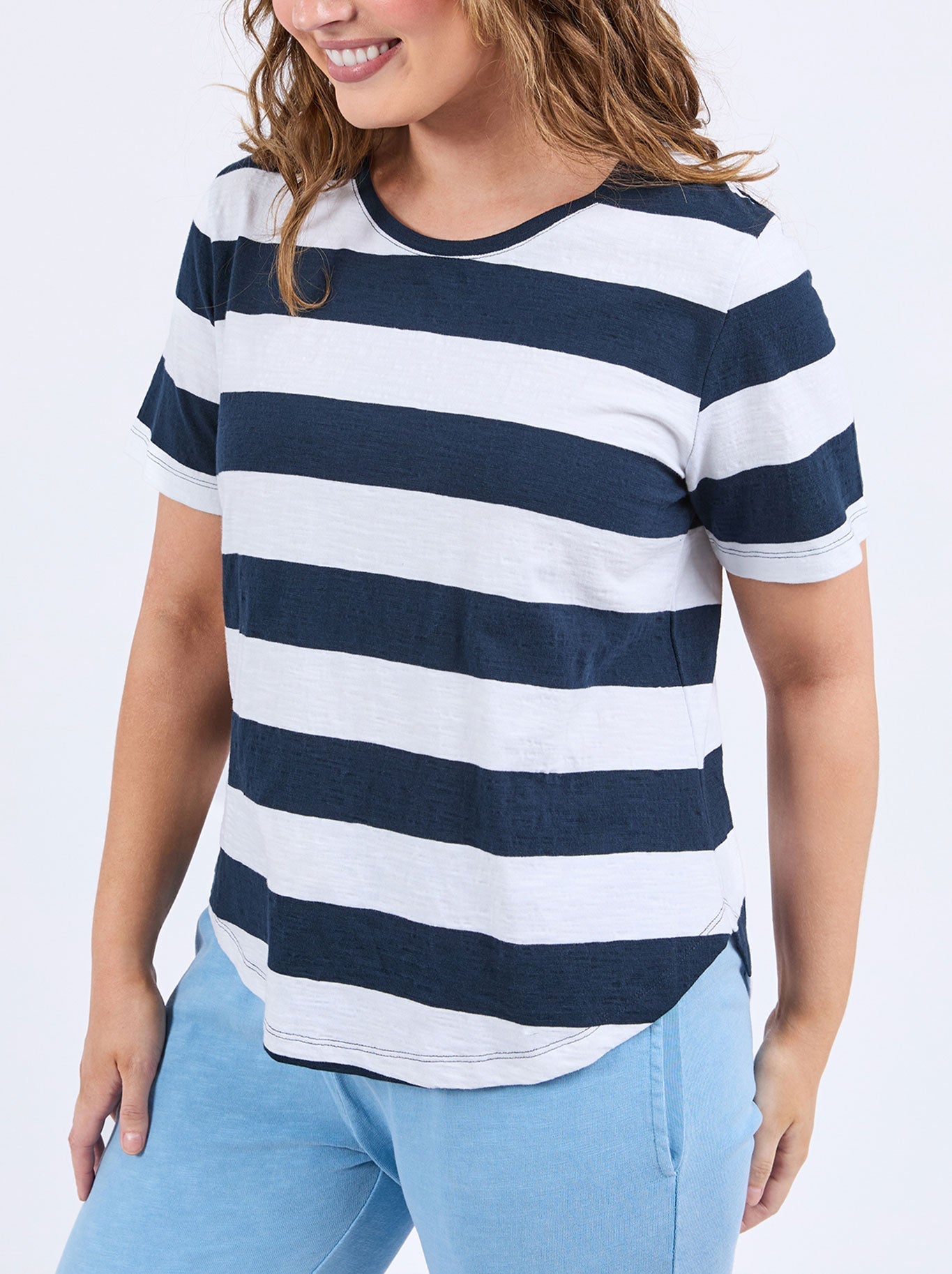 Spritz Stripe S/S Tee - Navy