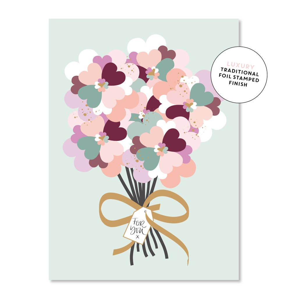 Floral 'For You' Greeting Card