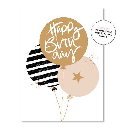 HBD Classic Balloons Greeting Card