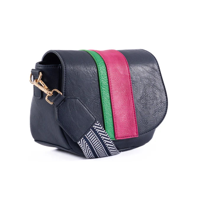 Lizzie Bag - Navy/Green/Pink