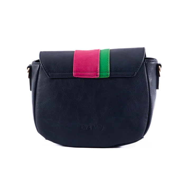 Lizzie Bag - Navy/Green/Pink