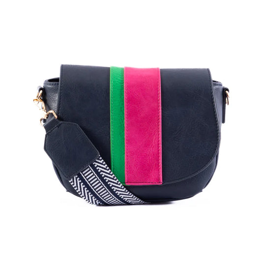 Lizzie Bag - Navy/Green/Pink