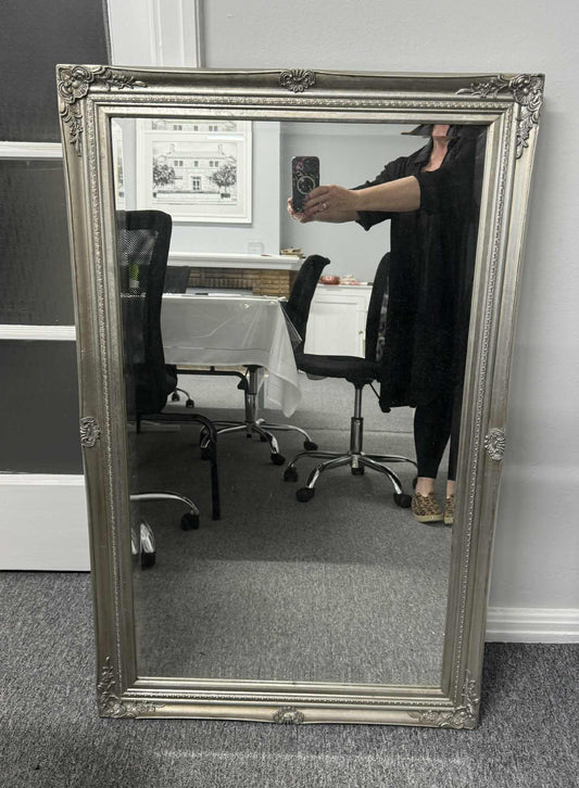 Prop Room Sale - Large Silver Framed Mirror