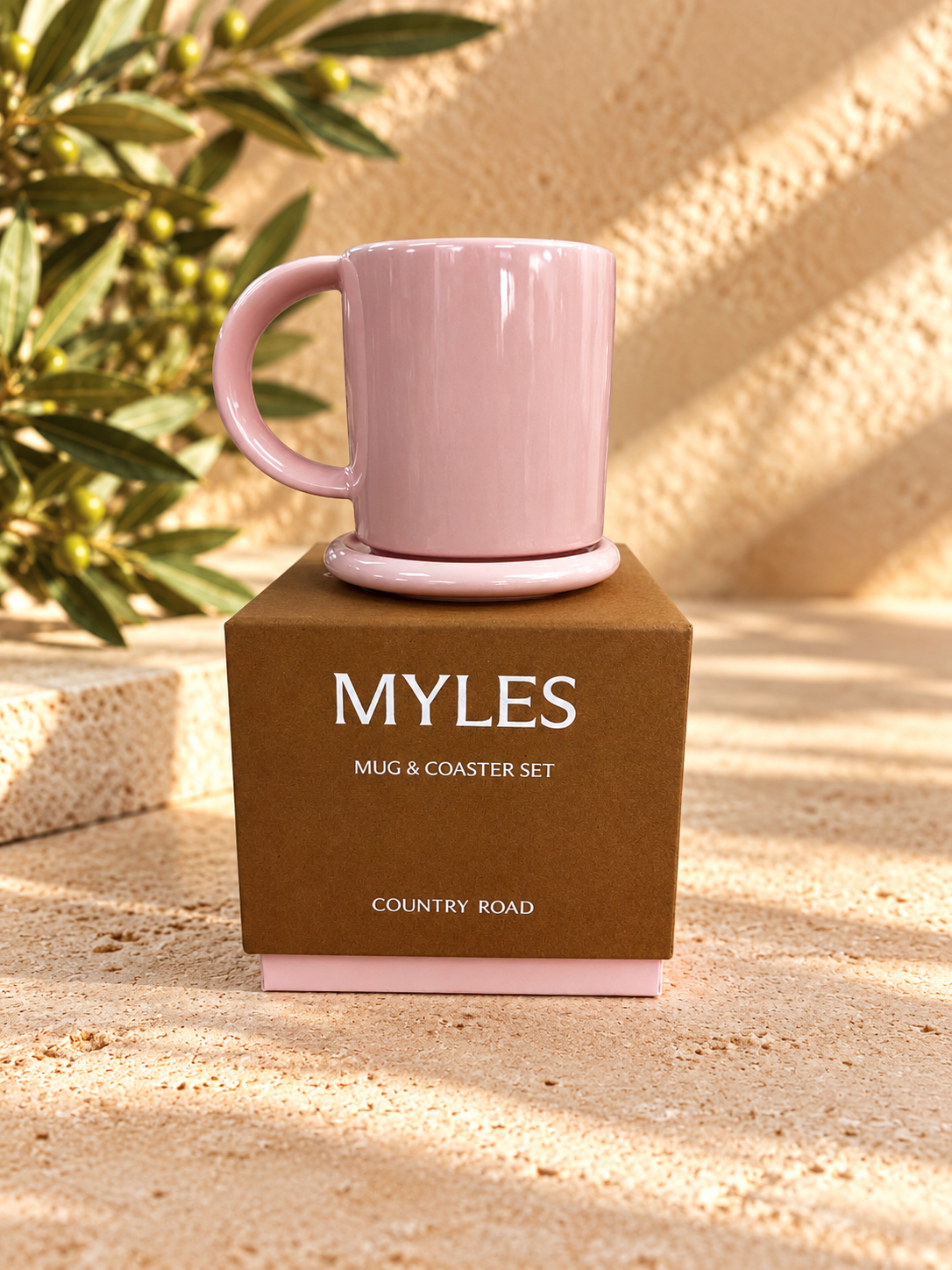 Myles Mug & Coaster Set - Bud