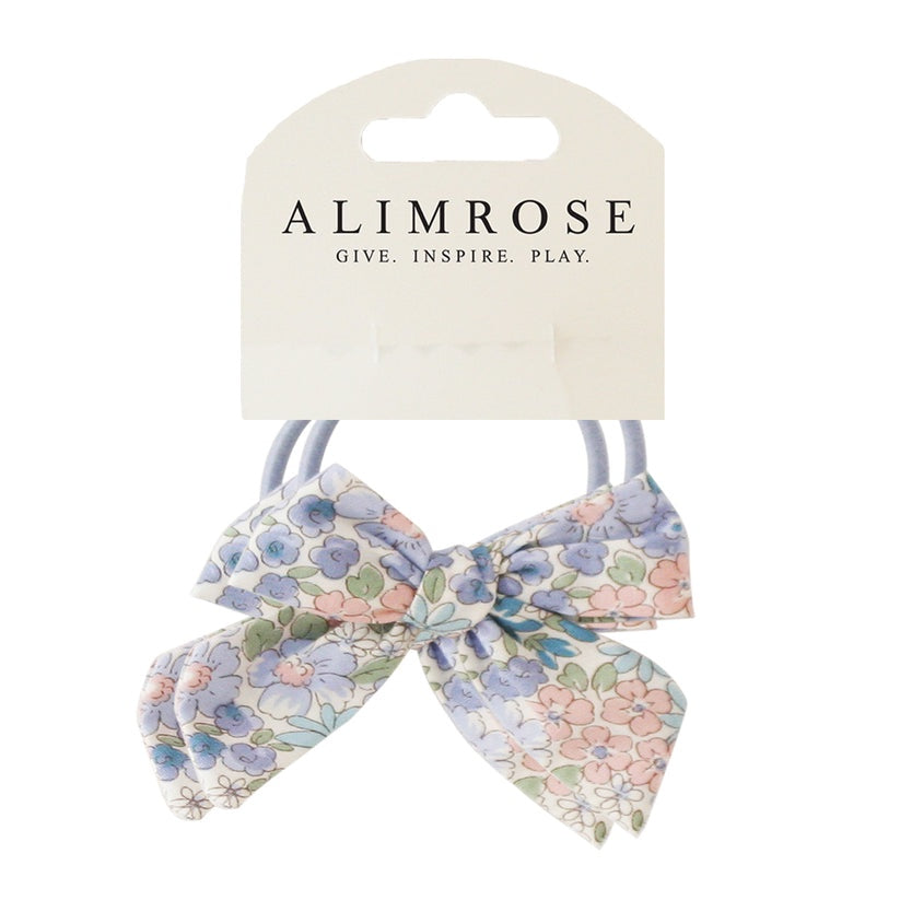Bow Hair Tie Set Liberty Blue