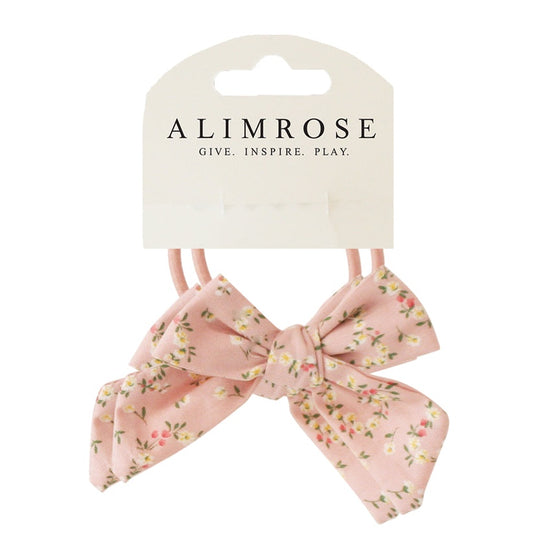 Bow Hair Tie Set Posy Heart