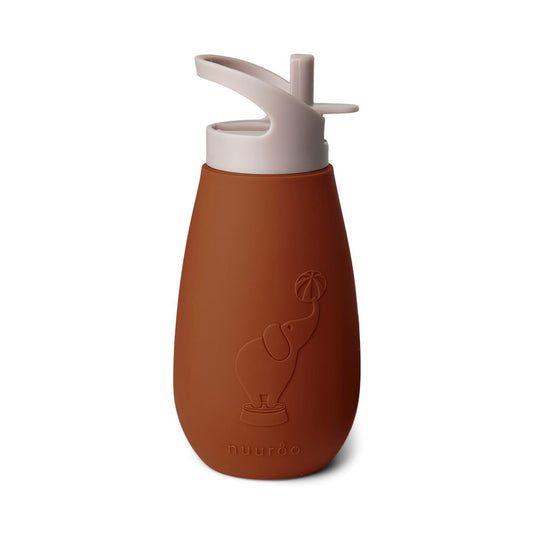 Silicone Drinking Bottle 350ml Caramel Cafe