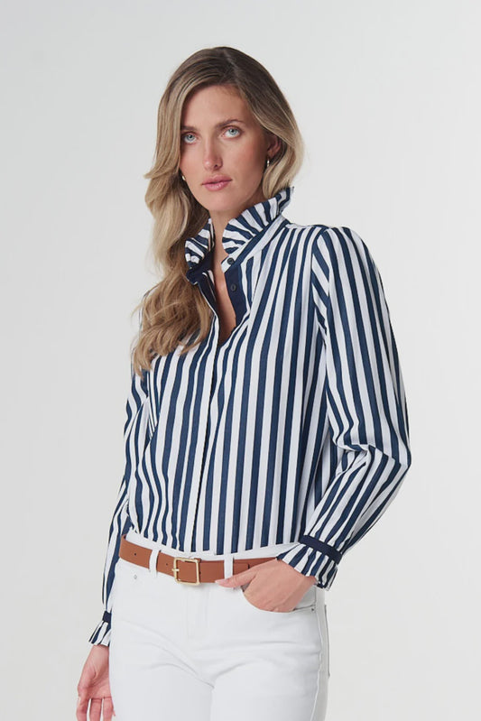 Frill Stripe Shirt