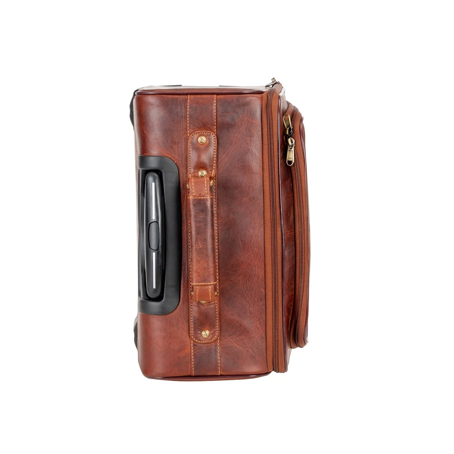 Leather Pilot Business Trolley Bag - Sandal