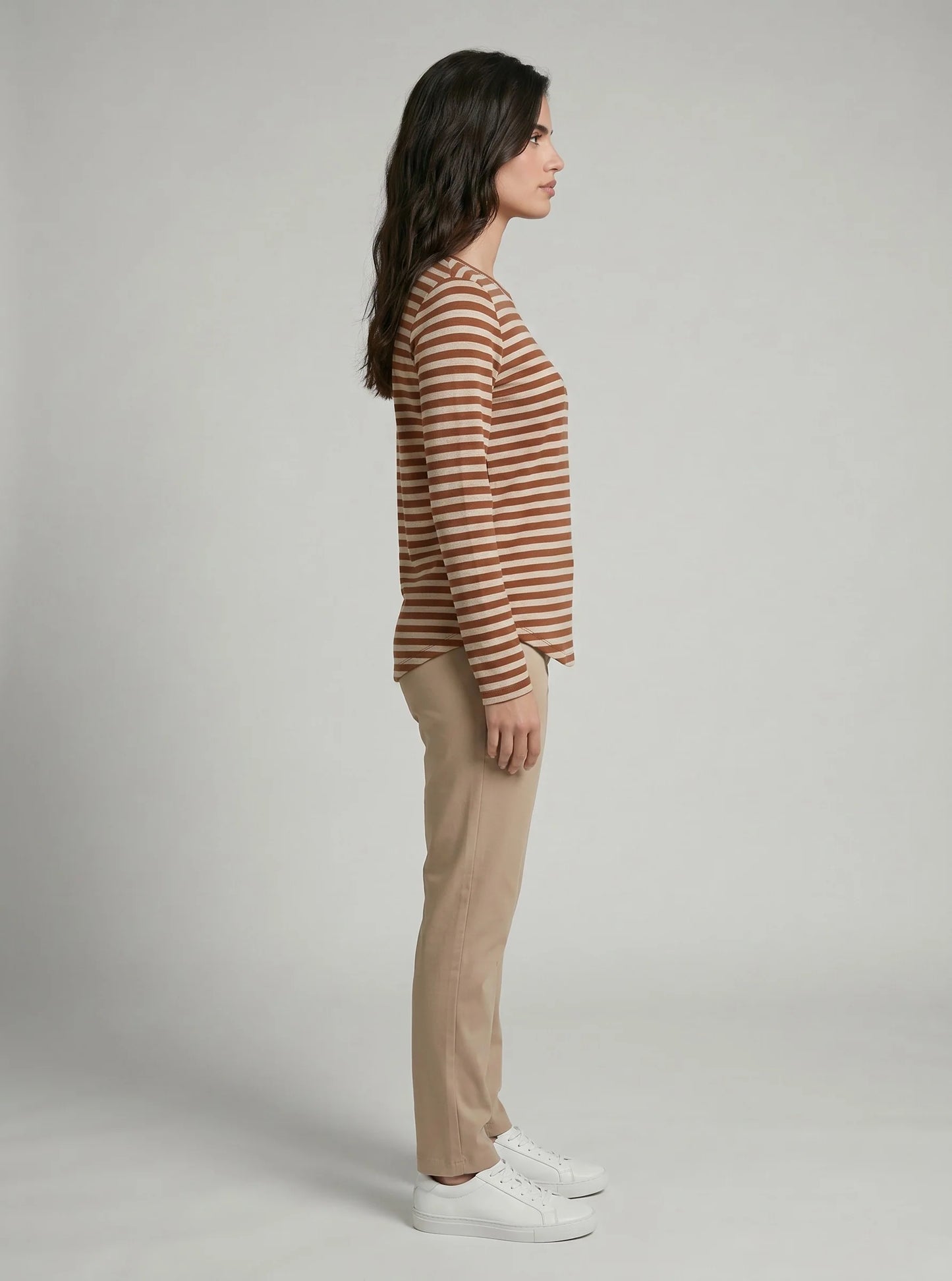 Mocha Stripe Top