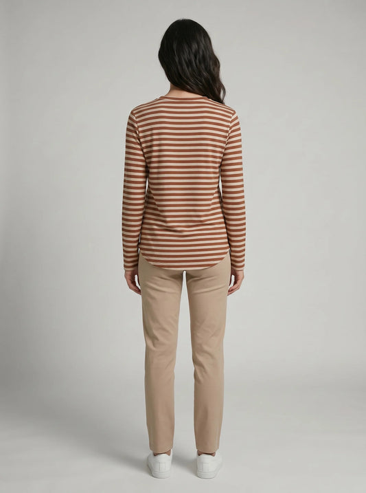 Mocha Stripe Top