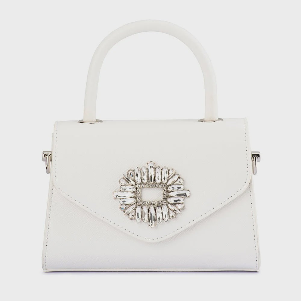 Alejandra Embellished Bag - White