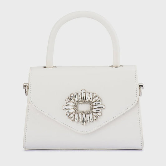 Alejandra Embellished Bag - White