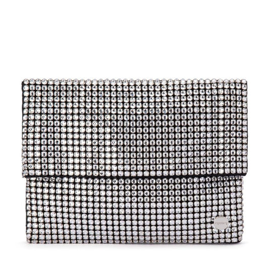 Dianna Soft Crystal Clutch - Black