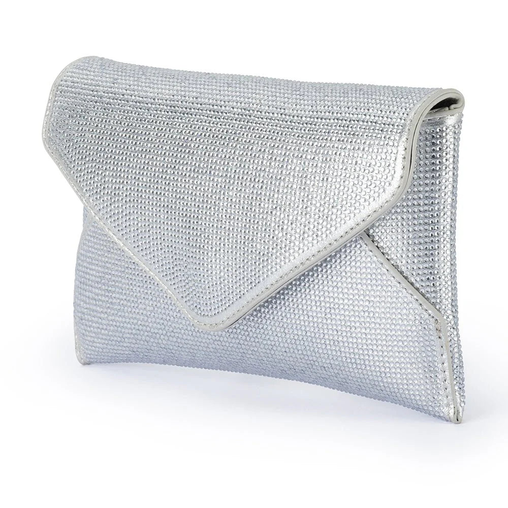 Eloise Crystal Clutch - Silver