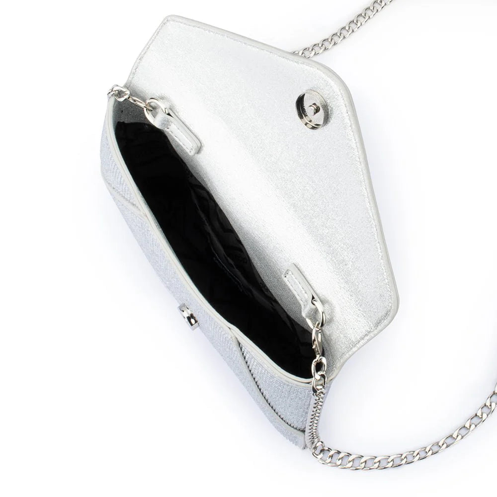 Eloise Crystal Clutch - Silver