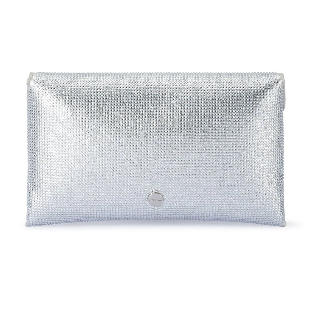 Eloise Crystal Clutch - Silver