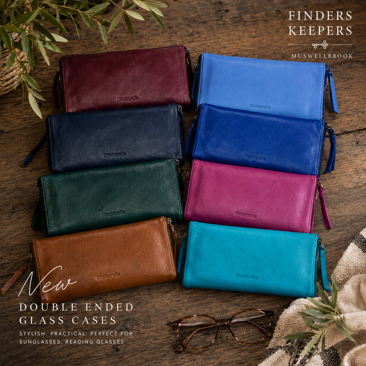Leather Optical/Phone Case - Grass