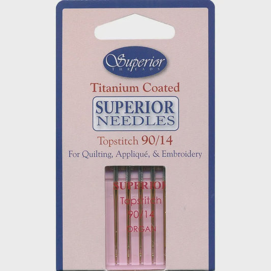 Superior Titanium Topstitch Needles - #90
