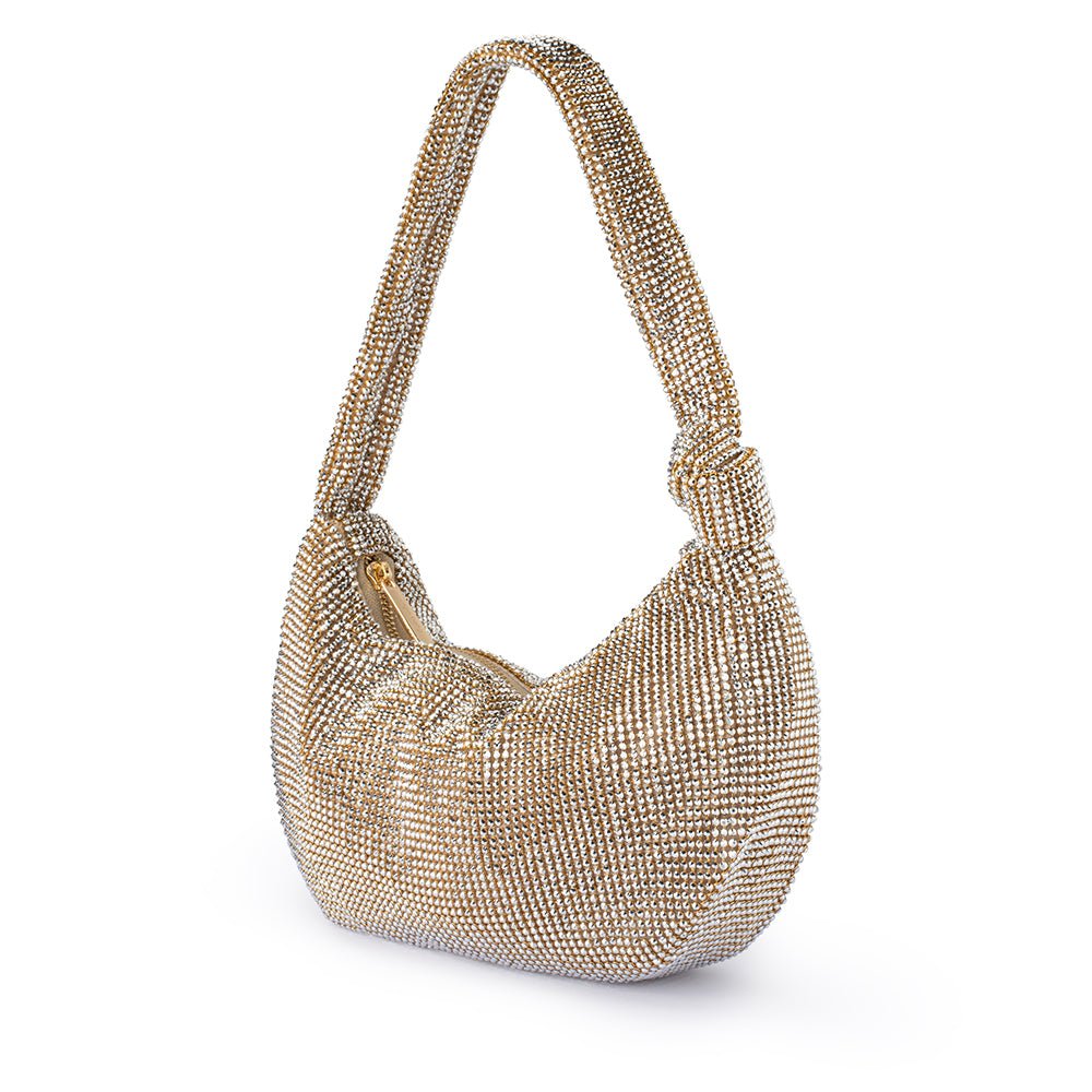 Jessica Crystal Mesh Bag - Champagne