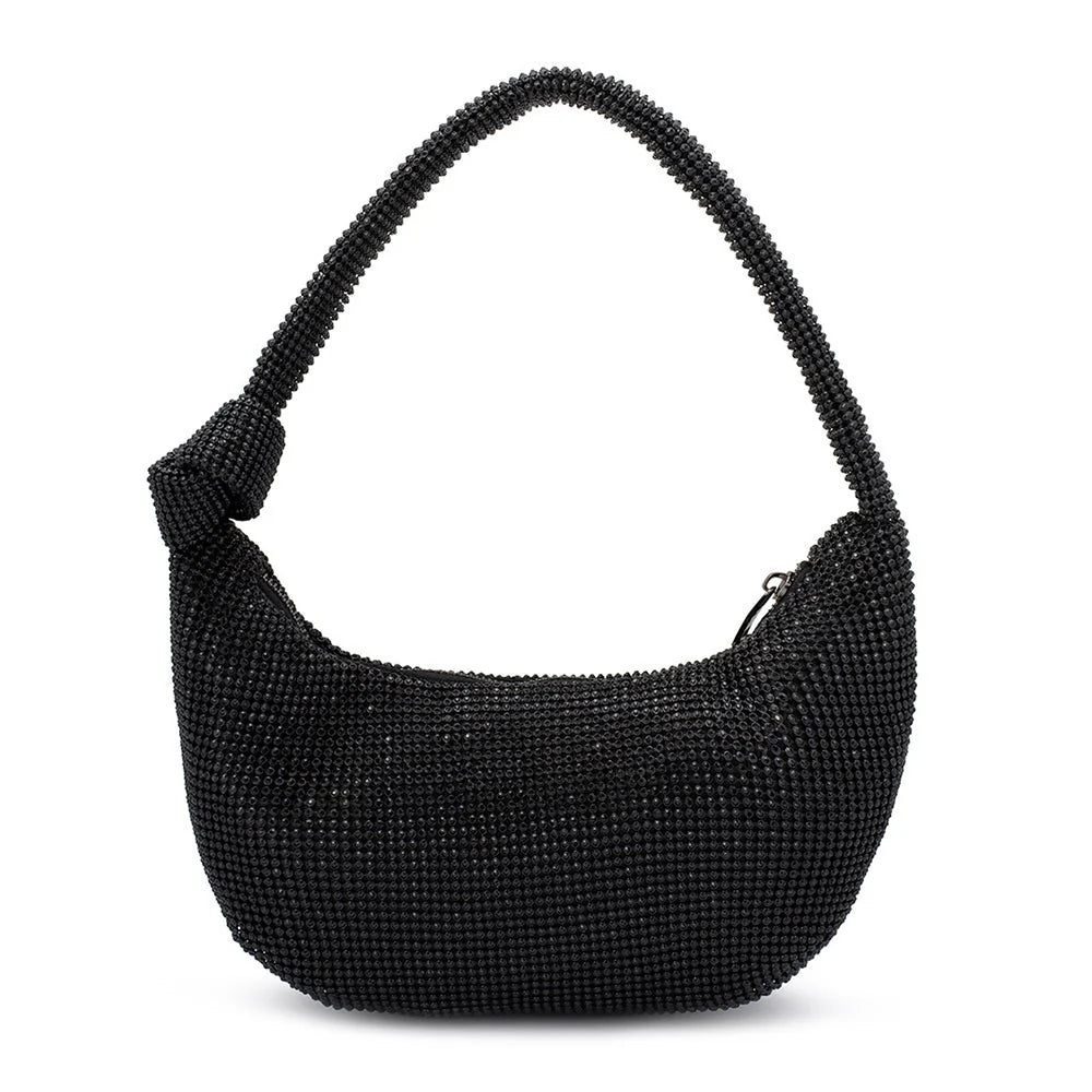Jessica Crystal Mesh Bag - Black