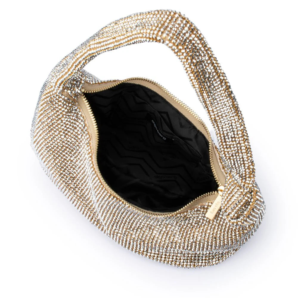 Jessica Crystal Mesh Bag - Champagne