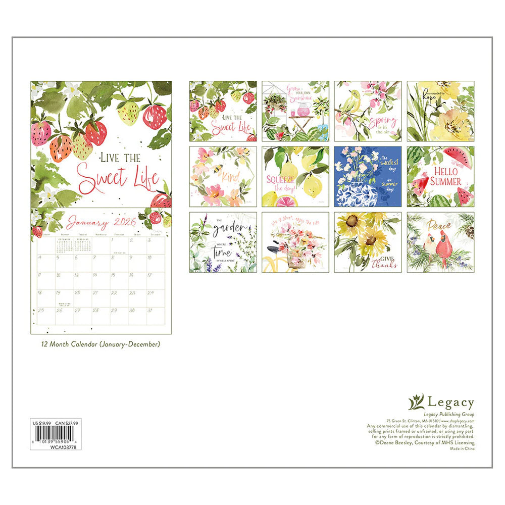 2026 Legacy The Sweet Life Calendar