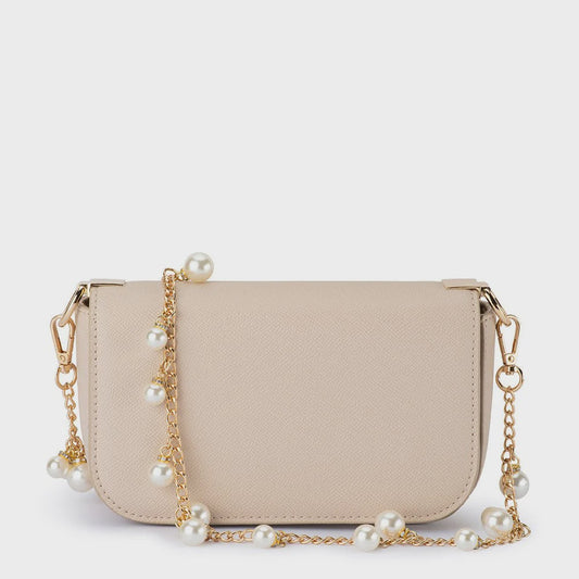 Lyla Pearl Shoulder Bag - Natural