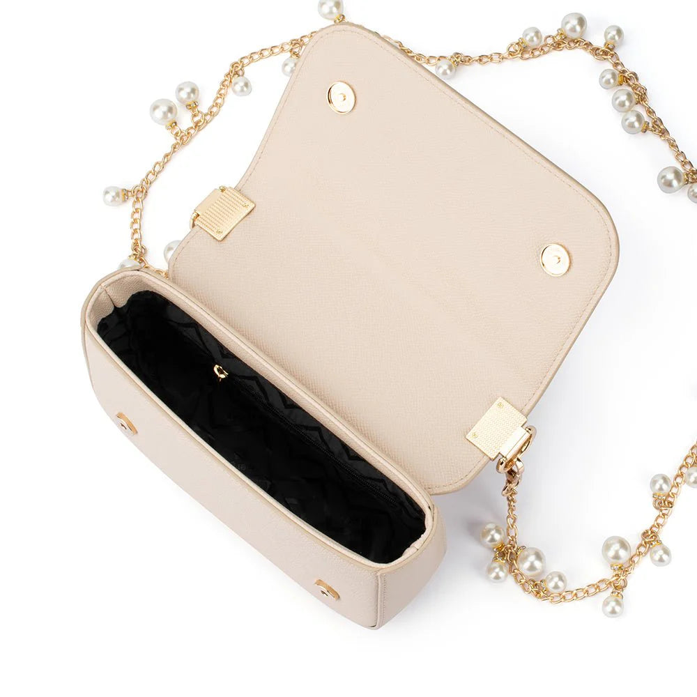 Lyla Pearl Shoulder Bag - Natural