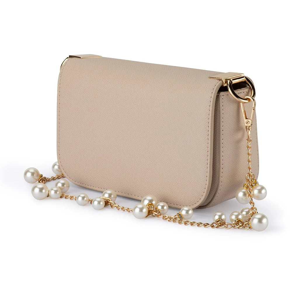 Lyla Pearl Shoulder Bag - Natural