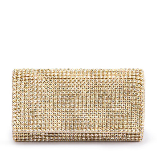 Mariana Crystal Clutch - Champagne