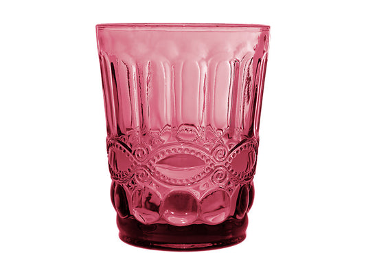 Gabriella Double Old Fashion Glass 4pc Pink Gift Boxed