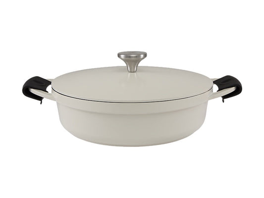 Cast Lite Non-Stick Shallow Casserole 28cm / 4L Ecru Gift Boxed