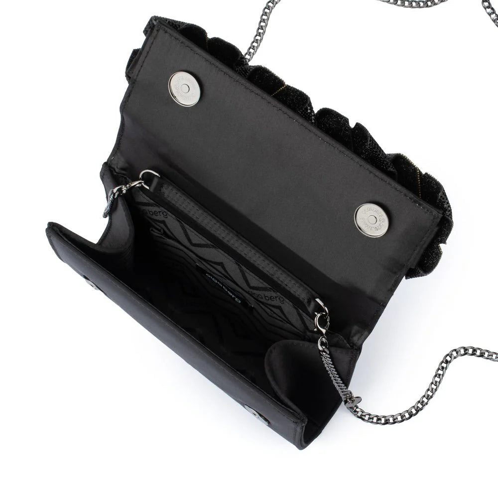 Stella Rosette Clutch - Black