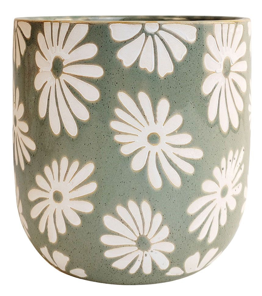Rylie Floral Planter Sage