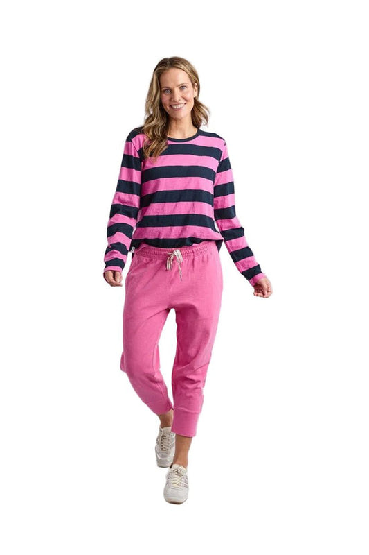 Spritz Strip L/S Tee - Hot Pink