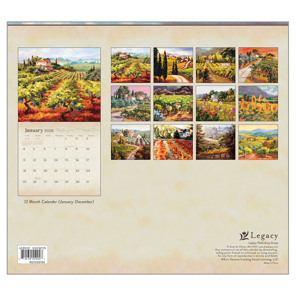 2026 Legacy Wine Country Calendar