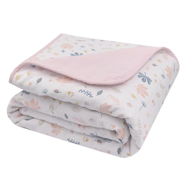 Organic Muslin Cot Blanket - Botanical