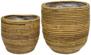 Rattan Bulb Planter - Lge