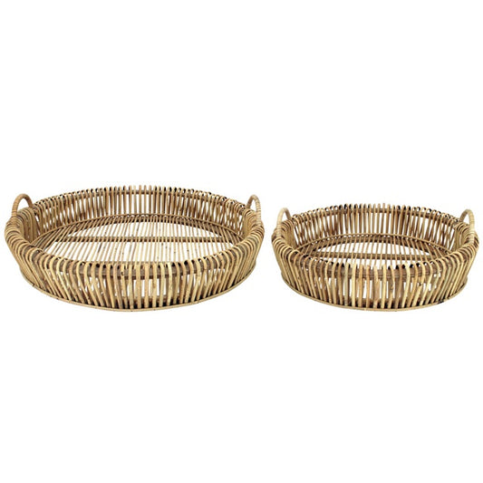 Natural Rattan Tray Lg 58cm