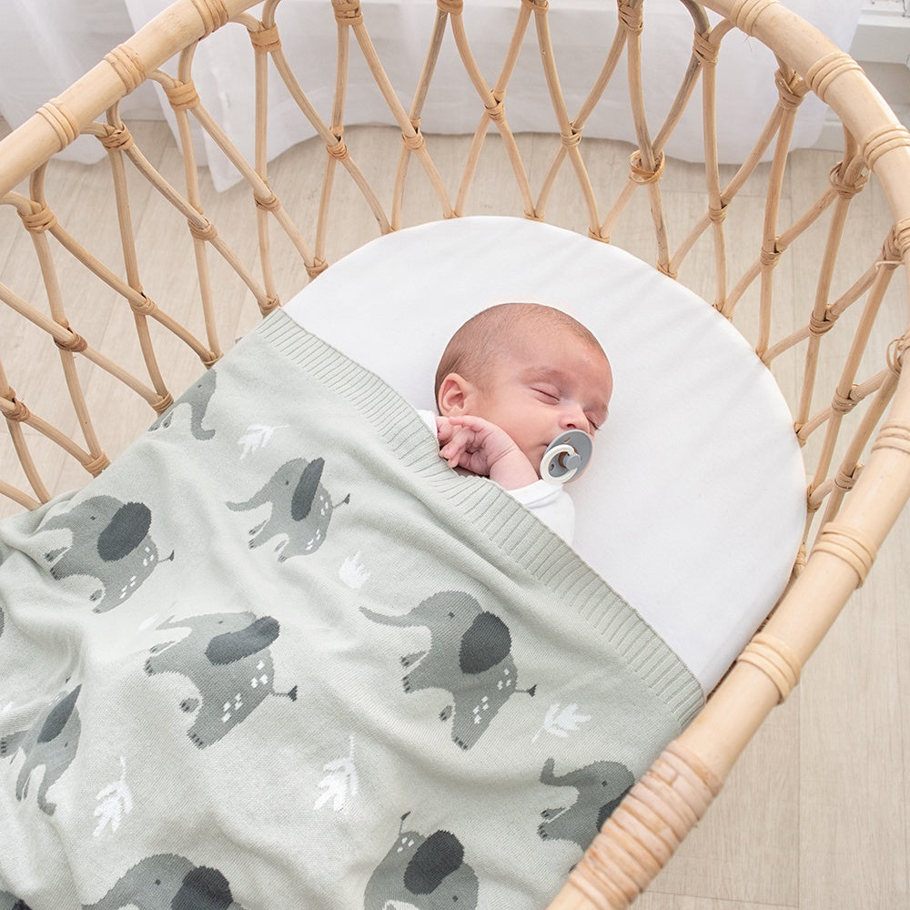 100% Cotton Whimsical Elephant Blanket