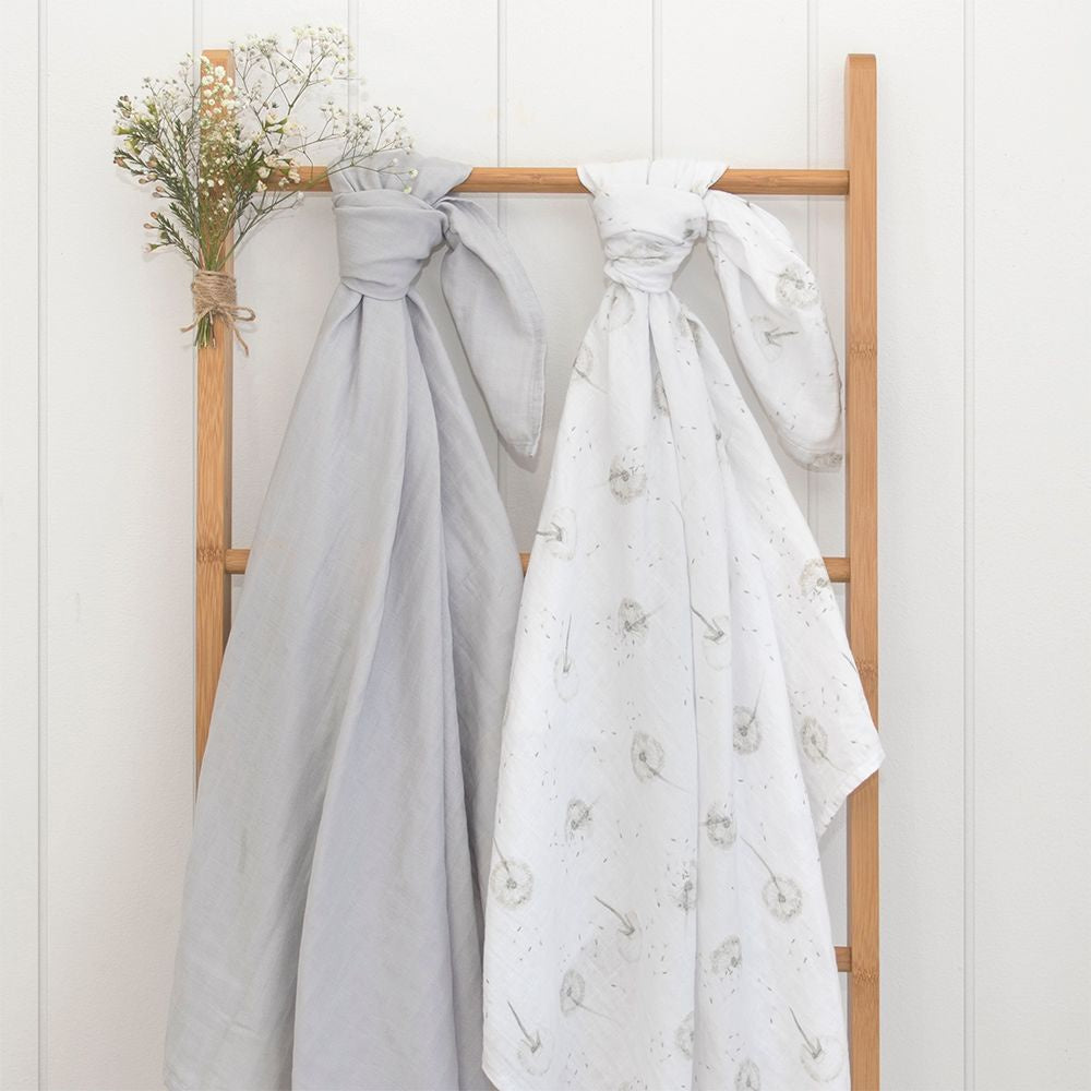 Organic Muslin Wraps 2pk - Dandelion