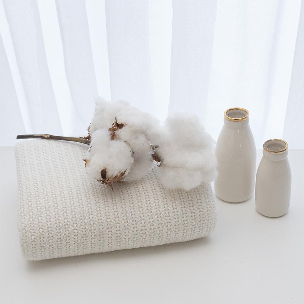 Cradle/Bassinet Cell Blanket White