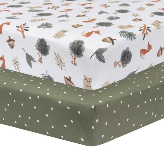 Cot Fitted Sheets - Forest Retreat