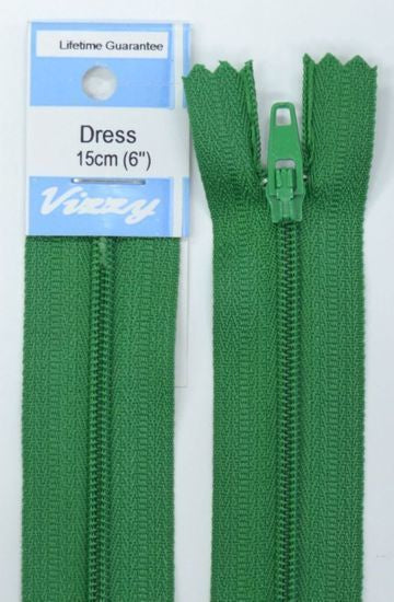 15cm Emerald Zipper